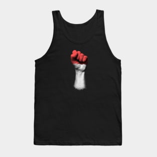 Flag of Indonesia on a Raised Clenched Fist Tank Top